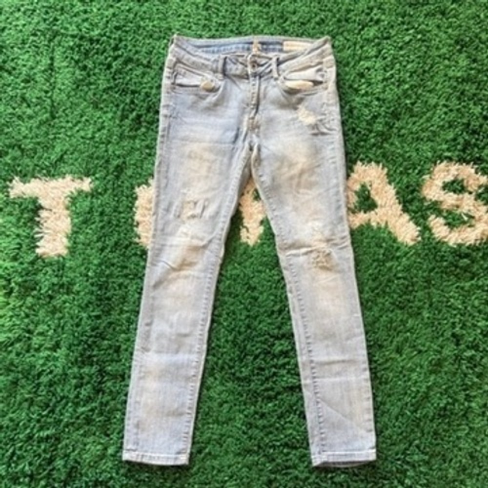 Special A Jeans Women's Light Wash Distressed‎ Skinny Fit Size 7